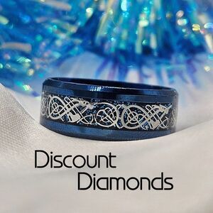 Tungsten Blue Ring